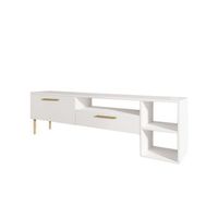 mueble tv parion blanco oro