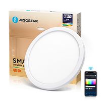 aigostar lampara techo inteligenter22w 1900 lm 2700k-6500kr plafon led techo rgb wifi compatible con alexa y google homer lamparas de techo regulable para salondormitoriococinacomedorr r30 cm