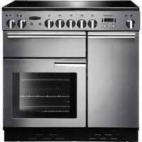 rangemaster professional 90 electric ceramic range cooker - stainless steel  chrome stainless steel