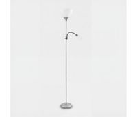 lampara de pie biro con dos cupulas en blanco 179cm - conforama