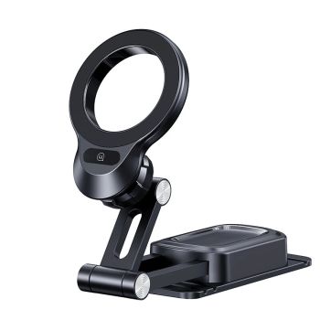 USAMS US-ZJ076 Soporte magnético para teléfono de coche, soporte de consola central giratorio 360° para iPhone 16 15 Pro