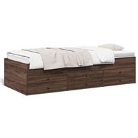 sofa cama  sofa convertible con cajones sin colchon roble marron 90x190 cm