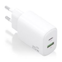aisens a110-0909 cargador gan 20w 1xusb-c pd30 1xusb-a qc30 blanco