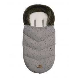 Saco cubrepiés Luxury Fur Dots Gris