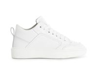 zapatillas de hombre de piel con cordones white