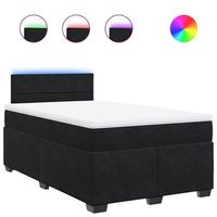 cama box spring con colchon terciopelo negro 120x200 cm vidaxl
