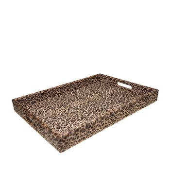 Bandeja rectangular de leopardo 42x32x4.5cm