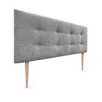 cabecero de tela aqualine capitone 160x115cm con patas camas 150160 - gris