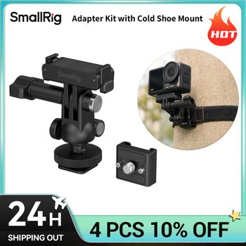 Adaptador de liberación rápida SmallRig con soporte de zapata fría y mini cabezal esférico para DJI Osmo Action 6 / Nano 6396