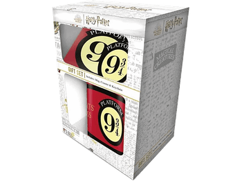 Pack Merchandising - Pyramid International, Harry Potter: Caja regalo Platform 9 3/4, Taza + Llavero +Posavasos