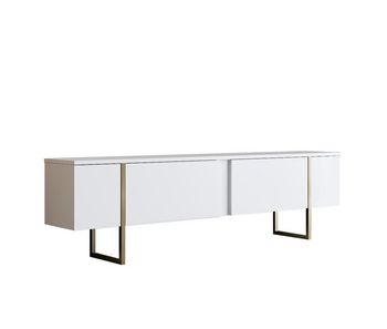 Mueble tv 2 puertas abatibles l180 cm - luxe
