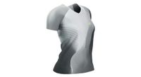 camiseta de manga corta performance mujer negro   blanco