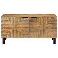 mesa de centromesa auxiliarmesita de centro marron 80x50x40 cm madera maciza mango