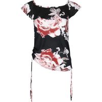 lisca blusa top con camisas y hombros caidos hawaii para mujer