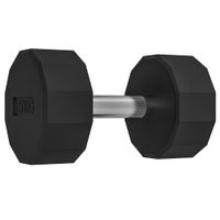 sportnow peso con mango antideslizante fitness deporte en casa 15 kg negro   aosom espana