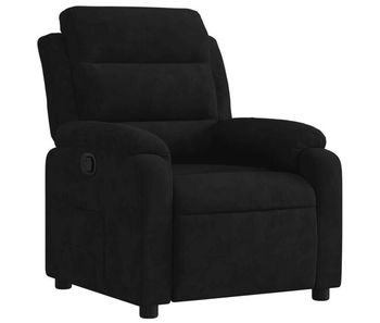 Vidaxl sillón reclinable de terciopelo negro