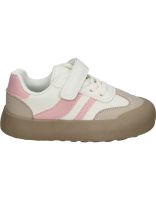 zapatilla con plataforma nakos 8010 blanca y rosa para nina 25
