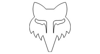 Pegatinas troqueladas fox head 6 4 cm blanco