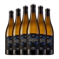 cuatro rayas vino blanco cuarenta vendimias cuvee rueda joven 75 cl 13 vol pack de 6 unidades