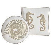 conjunto de 2 cojines decorativos de algodon con motivo animal 45 x 45 x 45 cm blanco sindora