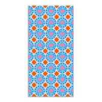 alfombra vinilica azul 80x200cm agatha hidraulico figuras corazones