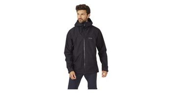 Chaqueta impermeable rab namche gore tex negra hombre