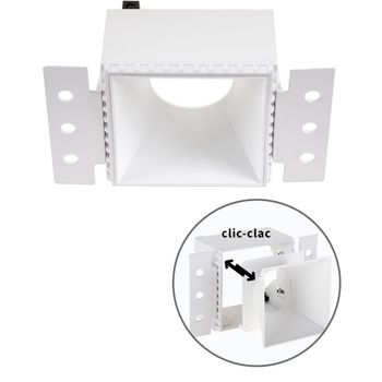 Aro para downlight empotrable hapi cuadrado para yeso laminado l.13xan.7,5xal.5,5cm blanco