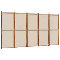 biombo divisor de 5 paneles gris taupe 350x180 cm vidaxl