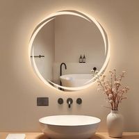 espejo de bano con iluminacion moderno ip44 espejo de bano redondo con funcion tactil zmh