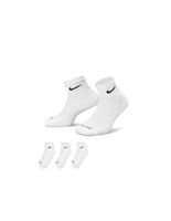 calcetines de fitness nike everyday plus cushioned ankle 3 pairs hombre blanco