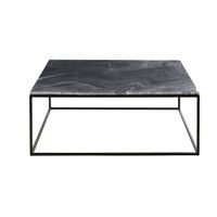 mesa de centro de marmol negro l100 cm