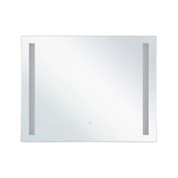 espejo de pared con cristal transparente led 60 x 70 cm rectangular iluminado lirac