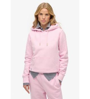 Superdry para mujer. W2012667A Sudadera con capucha Essential Logo Emb rosa (XL), Casual, Algodón, Manga larga