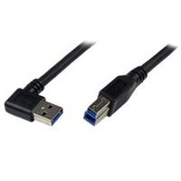 cable 1m usb 30 super speed usb b macho a usb a macho acodado en angulo a la derecha - negro