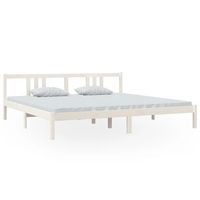 cama matrimonial  cama para adultos  estructura de cama madera maciza blanco 200x200 cm