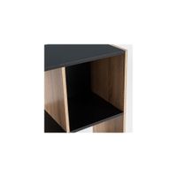 estanteria cubo de madera mdf negra y natural