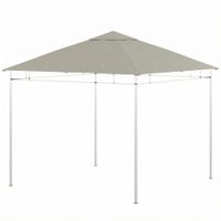 outsunny tela de repuesto para pabellon pergola carpa cubierta de reemplazo gazebo jardin poliester 180 gm 3 x 3 m gris   aosom espana