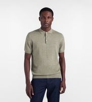 harmont  blaine para hombre hrq422030990 polo de punto con efecto tweed verde xxl casual algodon manga corta