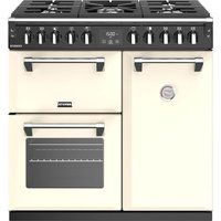 stoves richmond s900df cc 90 cm dual fuel range cooker - cream  black cream