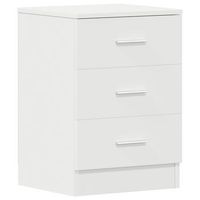 mesita de noche mesilla madera contrachapada blanco 38x35x56 cm