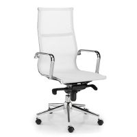euromof berlin sillon de oficina con respaldo alto blanco