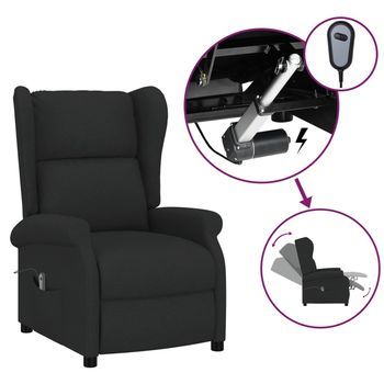 Sillón De Salón | Silla | Sillón Orejero Reclinable Eléctrico Tela Negro