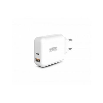 Cargador USB-C 45W y USB-A 18W Urban Factory con cable 1m