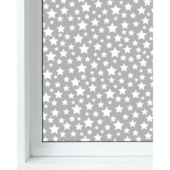 Panorama Vinilo Ventanas Gris 120x200cm Estrellas