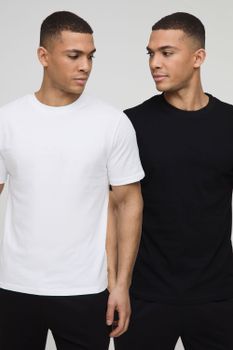 Pack De 2 Camisetas Básicas Con Cuello De Caja, Mono