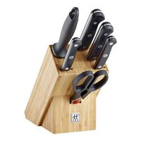 zwilling gourmet bloque con ranuras para cuchillos bamboo madera