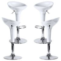 pack 4 taburetes madison de pvc 874540 cm - blanco