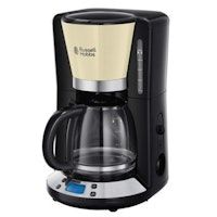 Russell Hobbs Colours Plus+ Independiente Negro, Crema de color 1,25 L 10 tazas Totalmente automática