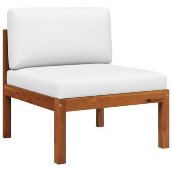 Sofá De Jardín Con Cojines De Madera De Acacia Y Cuerda Vidaxl