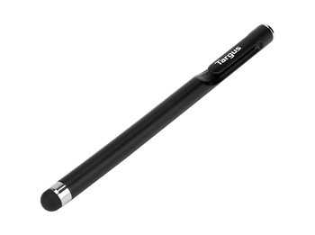 Lápiz óptico - Targus AMM165AMGL, Antimicrobiano, Táctil, Clip de bolsillo, Para tablets y smartphones, Negro